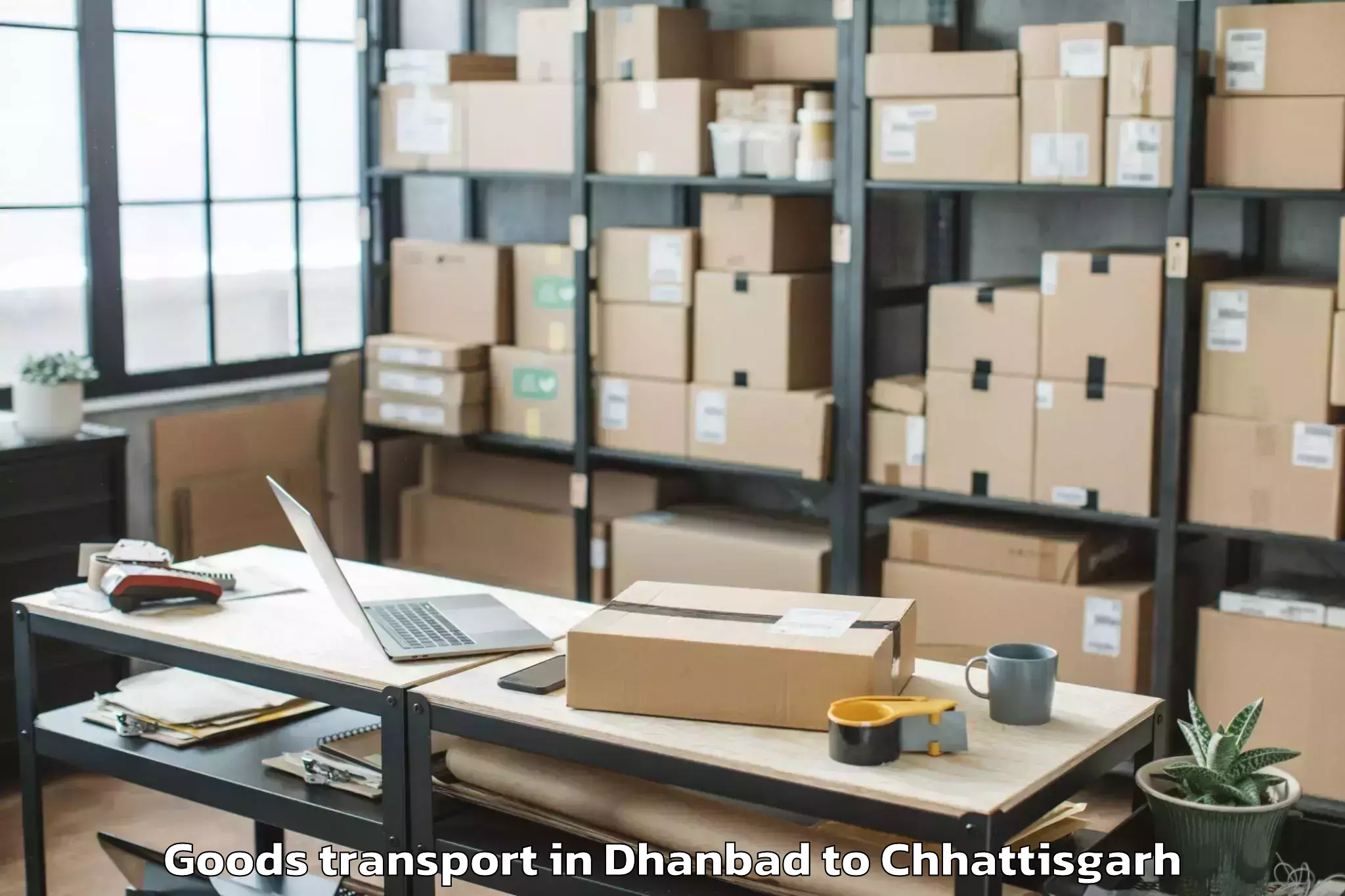 Book Dhanbad to Bastanar Goods Transport